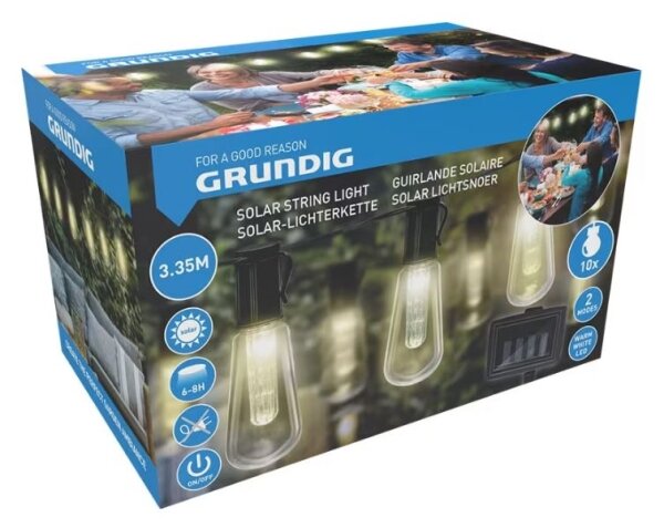 LED Solárna reťaz 3,35m 10xLED/1,2V