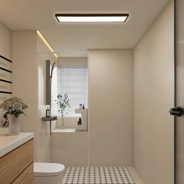 Brilagi- LED Kúpeľňové stropné svietidlo FRAME LED/40W/230V 120x30 cm IP44 čierna