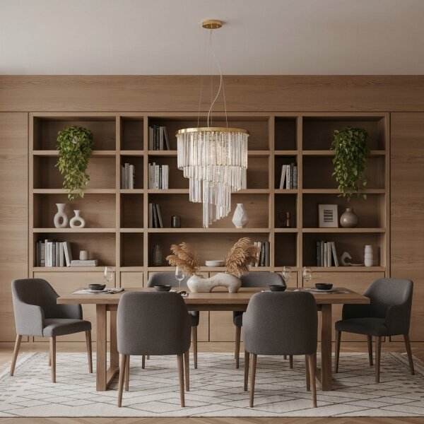 Ideal Lux - Krištáľový luster na lanku CARLTON 12xE14/40W/230V pr. 50 cm zlatá