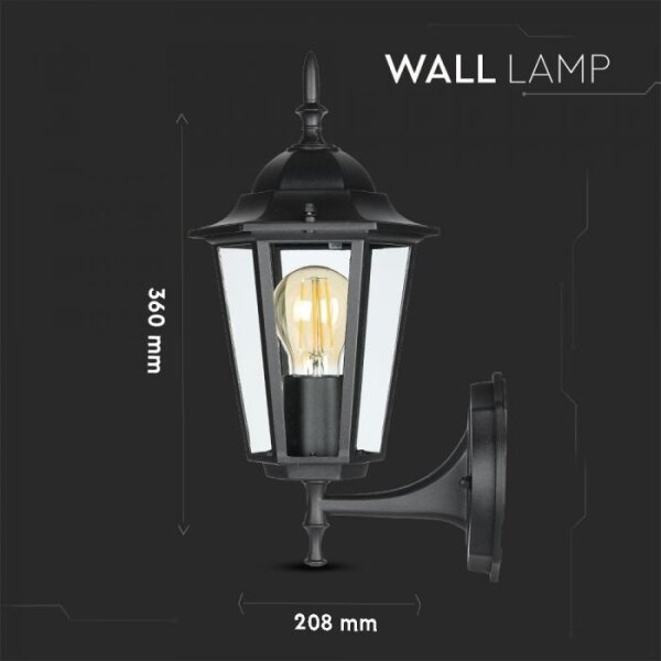 Vonkajšia nástenná lampa 1xE27/40W/230V IP44 čierna