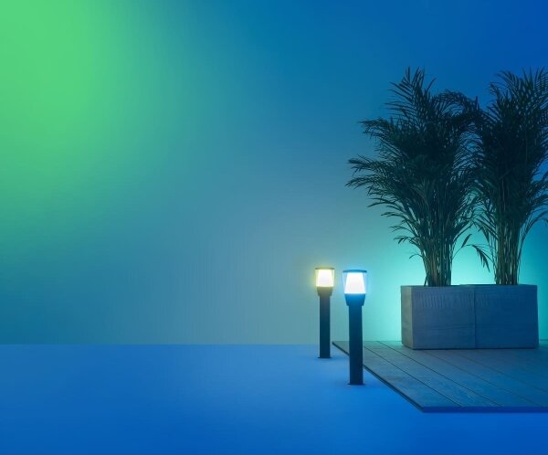 WiZ - LED RGBW Stmievateľná vonkajšia lampa ELPAS LED/4,8W/12/230V IP65 Wi-Fi