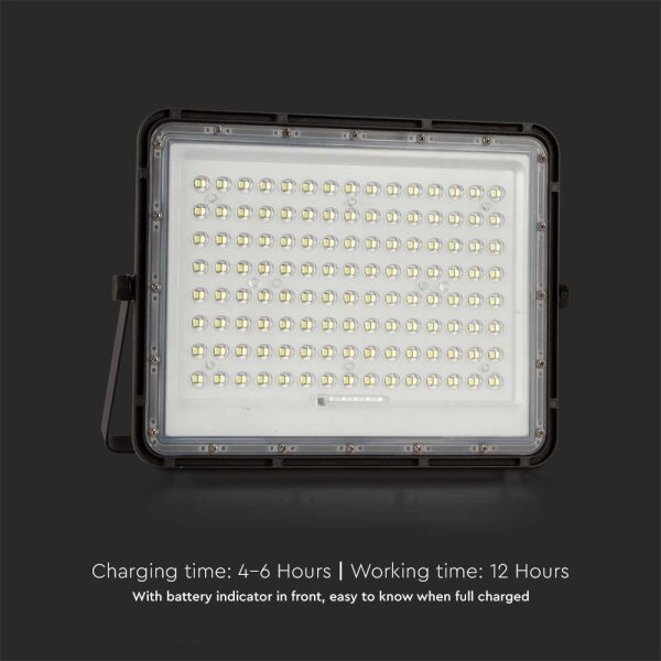 LED Vonkajší solárny reflektor LED/20W/3,2V 6400K čierna + DO