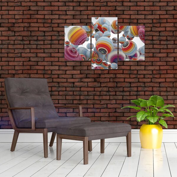 Obraz maľovaných gulí (90x60 cm)