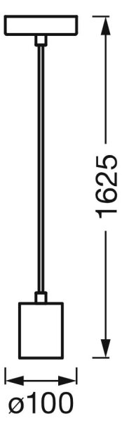 Ledvance - Luster na lanku PENDULUM ROBBIN 1xE27/15W/230V čierna