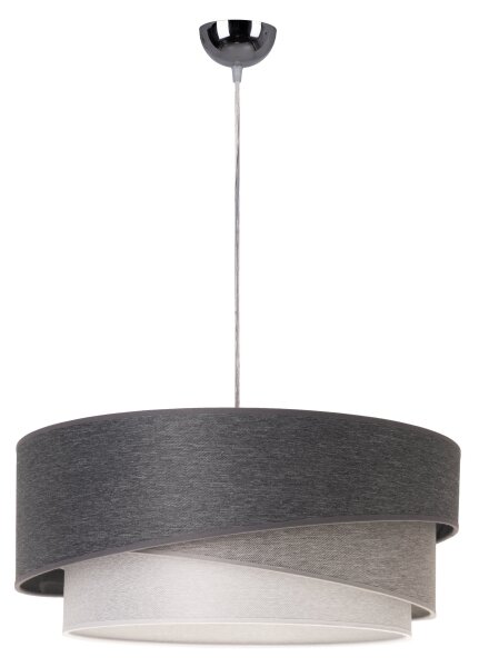 Duolla - Luster na lanku KOBO 1xE27/15W/230V pr. 45 cm antracit/šedá/biela
