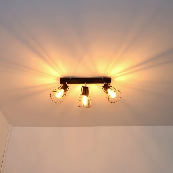 LED Bodové svietidlo TUBE II 3xE27/15W/230V čierna