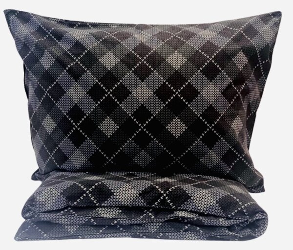 Obliečky flanelové Black winter 200x140cm+90x70cm TiaHome