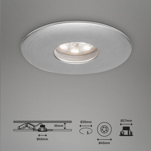 Briloner 7240-039 -SADA 3x LED Kúpeľňové podhľadové svietidlo LED/1,8W/230V IP44