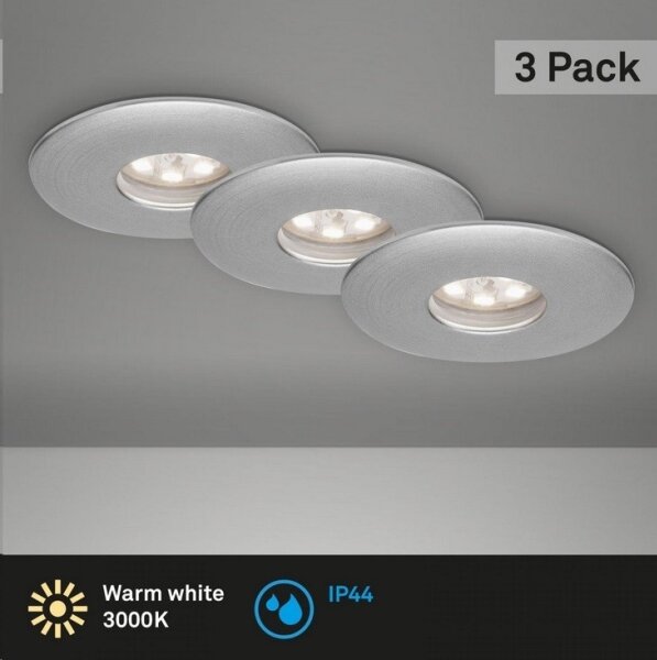 Briloner 7240-039 -SADA 3x LED Kúpeľňové podhľadové svietidlo LED/1,8W/230V IP44