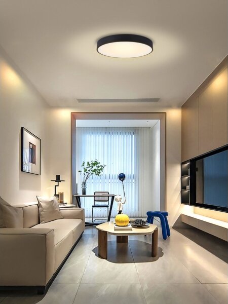 Immax NEO 07202L-LED Stmievateľné stropné svietidlo RONDATE 53W/230V čierna Tuya+DO