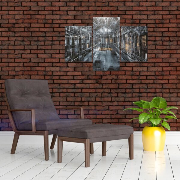 Obraz interiéru starej budovy (90x60 cm)