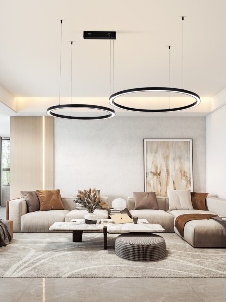 Immax NEO 07216L - LED Stmievateľný luster FINO 93W/230V 60/80cm čierna Tuya+DO
