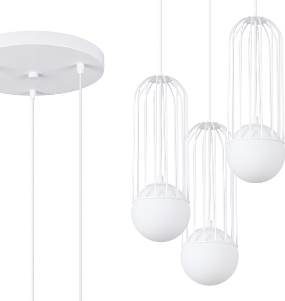 Sollux SL.1335 - Luster na lanku BRINA 3xG9/8W/230V biela