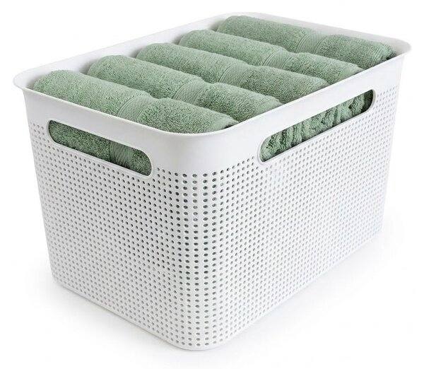Rotho Úložný box s rúčkami BRISEN 16 l, 36 x 26,2 x 21 cm, biely