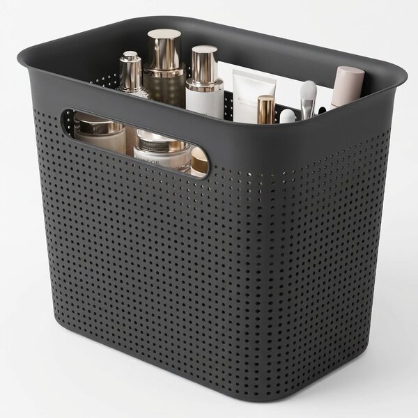 Rotho Úložný box s rúčkami BRISEN 7l, 26x18x21cm, čierny