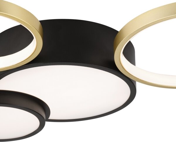 Stmievateľné stropné svietidlo ALIZEE LED/30W/230V 3000-6500K čierna/zlatá