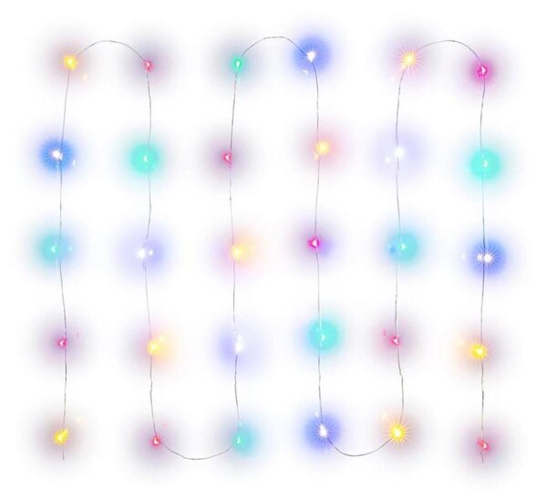 Retlux - LED reťaz 30xLED/2xAA 3,3m viacfarebná