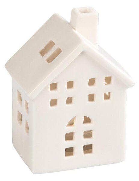 Retlux - Porcelánový domček na sviečku 10 cm biela