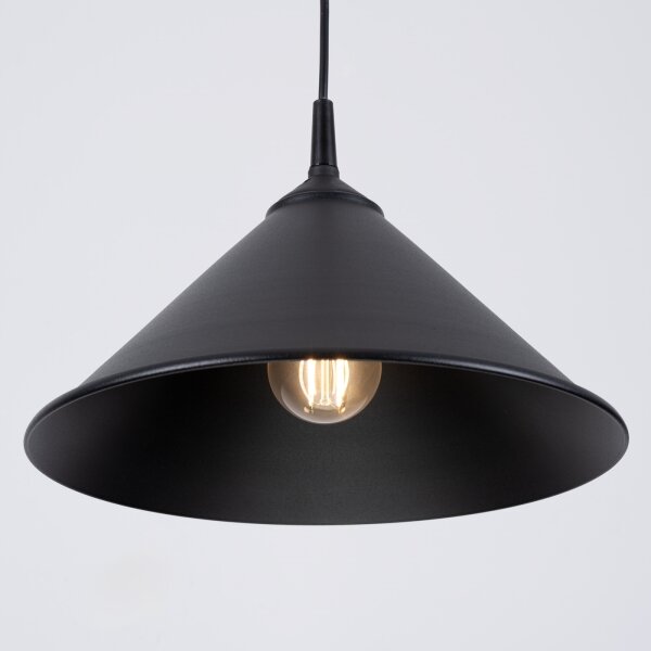 Sollux SL.1326 - Luster na lanku ZUMA 1xE27/15W/230V pr. 30 cm čierna