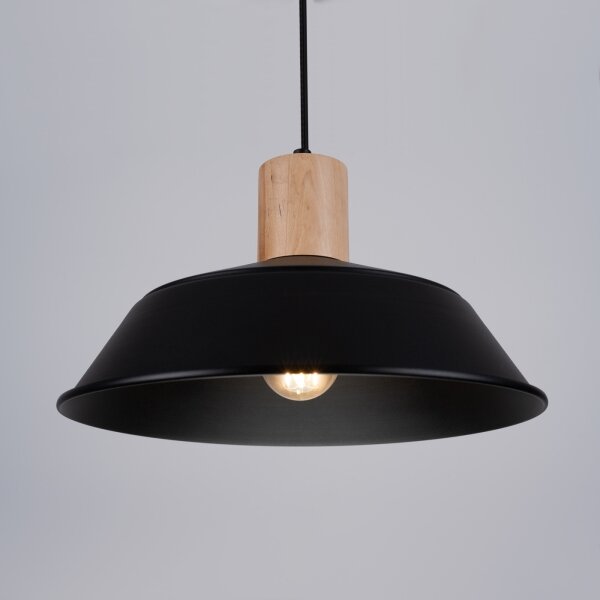 Sollux SL.1322 - Luster na lanku FANO 1xE27/15W/230V pr. 34 cm čierna