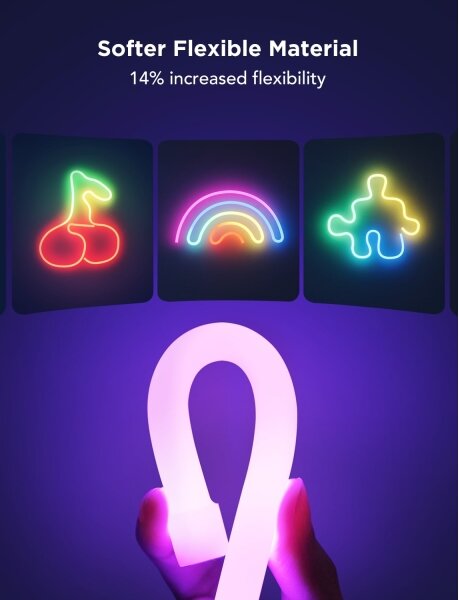 Govee - Neon 2 MATTER ohybný LED pásik 5m RGBIC Wi-Fi IP67