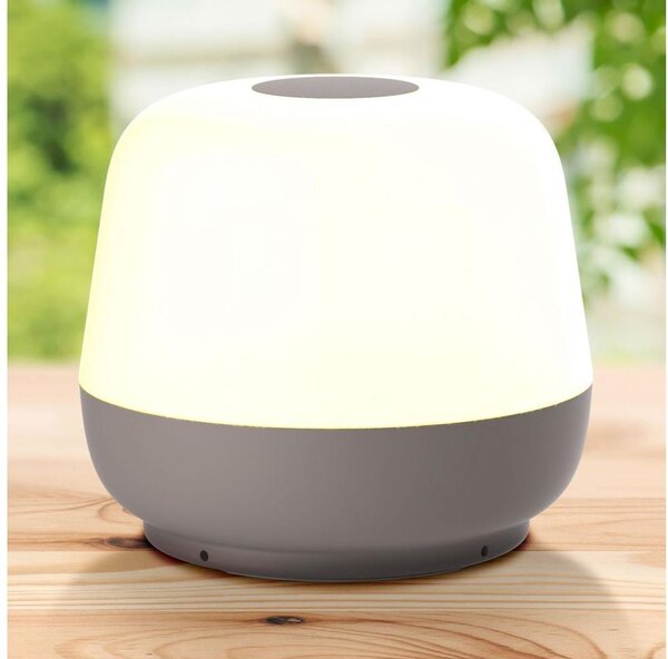 LED Stmievateľná stolná lampa SAMBA LED/1,2W/5V USB 1200 mAh IP44 šedá