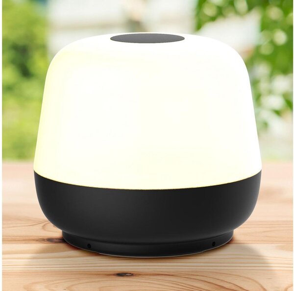 LED Stmievateľná stolná lampa SAMBA LED/1,2W/5V USB 1200 mAh IP44 čierna