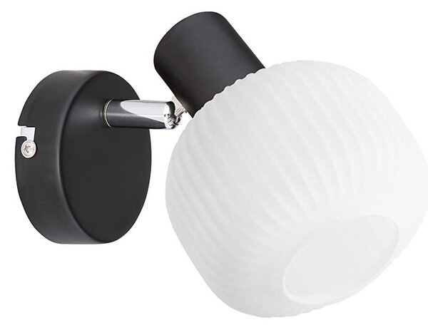 Prezent 27519 - Nástenné bodové svietidlo ARYA 1xE14/40W/230V čierna/biela