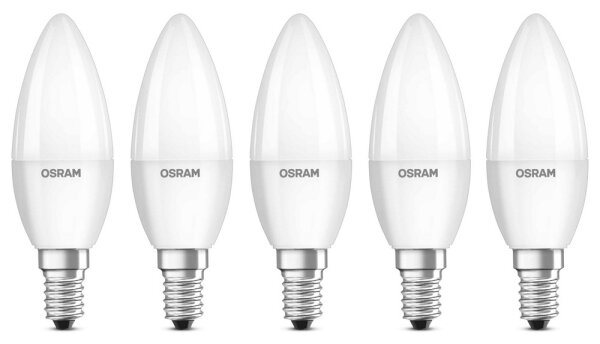 SADA 5x LED Žiarovka BASE B40 E14/4,9W/230V 2700K - Osram