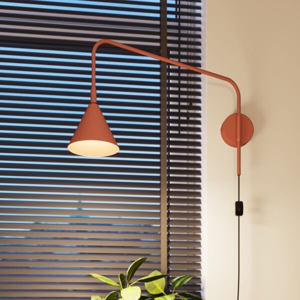 Sollux SL.1701 - Nástenná lampa NOX 1xE14/10W/230V oranžová