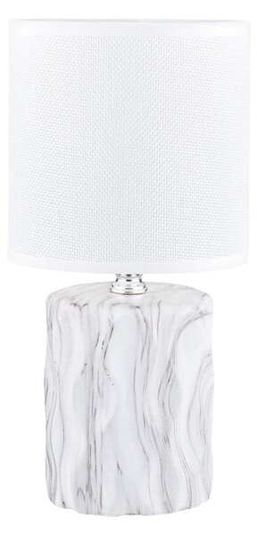 Zuma Line HS8603-WH - Stolná lampa 1xE14/40W/230V biela/dekor mramoru