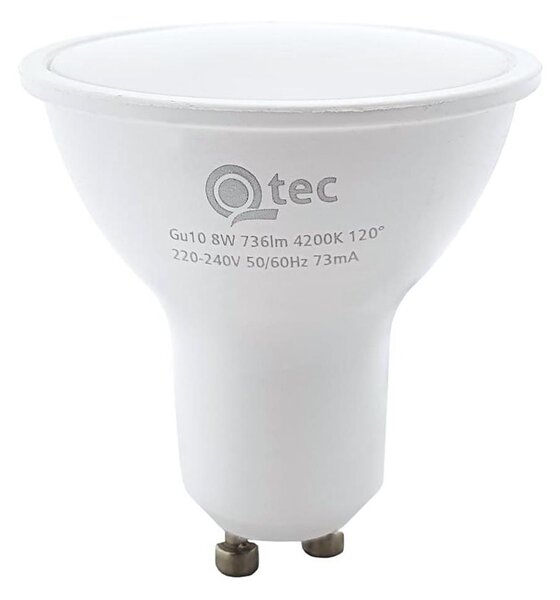 LED Žiarovka Qtec GU10/8W/230V 4200K