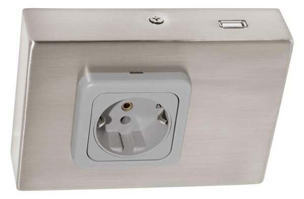 Eglo 94664 - Zásuvka pod linku SCHUKO vrátane USB TAXANO