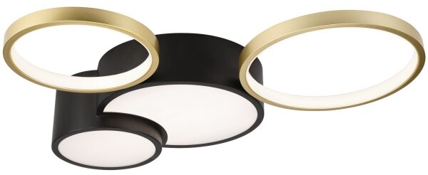 Stmievateľné stropné svietidlo ALIZEE LED/30W/230V 3000-6500K čierna/zlatá