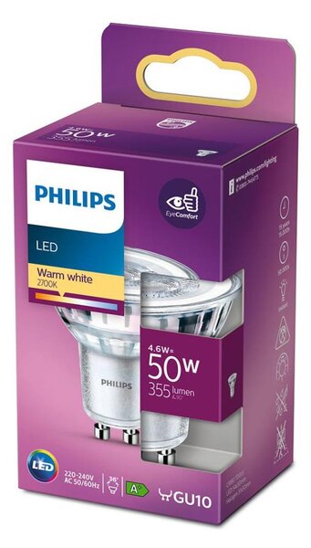 LED Žiarovka Philips GU10/4,6W/230V 2700K