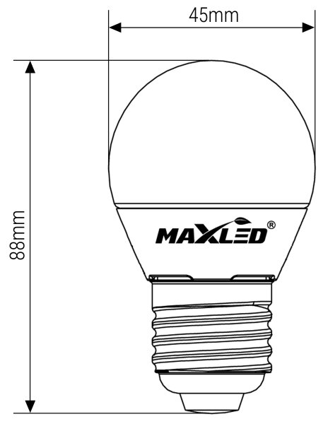 LED Žiarovka G45 E27/8W/230V 4000K
