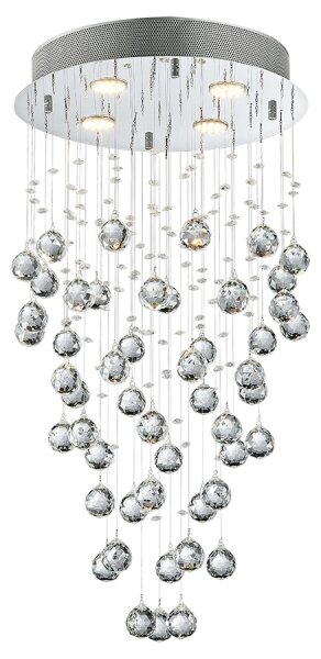 LUXERA 62411 - Krištáľový prisadený luster NORR 4xGU10/50W/230V