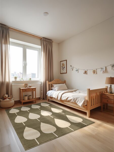 Hanse Home , Detský koberček Adventures 106215 Green Cream, 120x170, zelená, detská izba