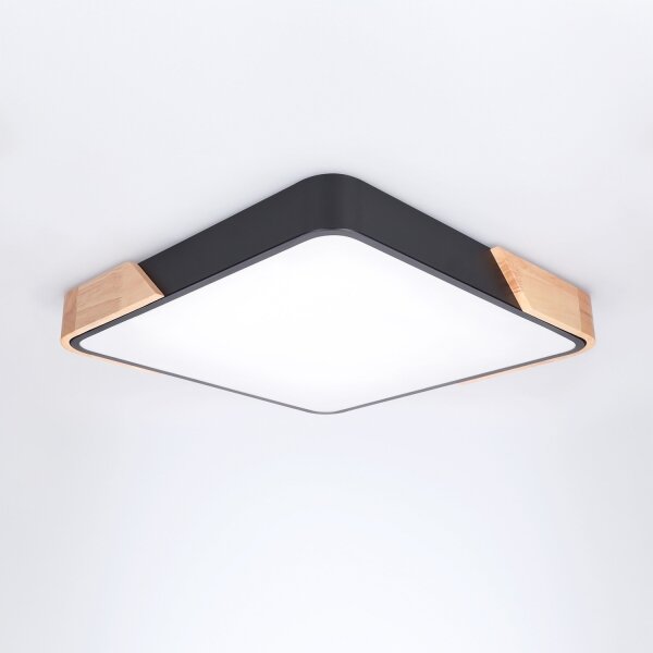 Brilagi - LED stmievateľné svietidlo PILANA LED/48W/230V dub/čierna 42x42 cm + DO