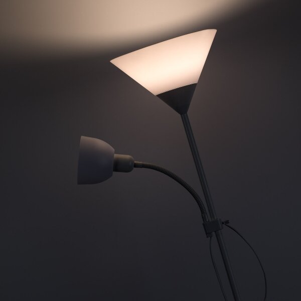 Brilagi - Stojacia lampa ARIANA 1xE27/100W/230V + 1xE14/25W biela