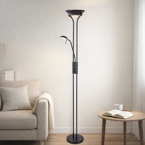 Brilagi - Stmievateľná stojacia lampa SCARLETT 1xR7s/230W/230V + 1xG9/40W čierna