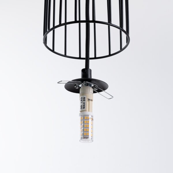 Sollux SL.1334 - Luster na lanku BRINA 3xG9/8W/230V čierna