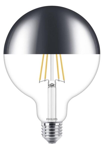 LED Stmievateľná žiarovka so zrkadlovým vrchlíkom Philips G125 E27/7,2W/230V 2700K