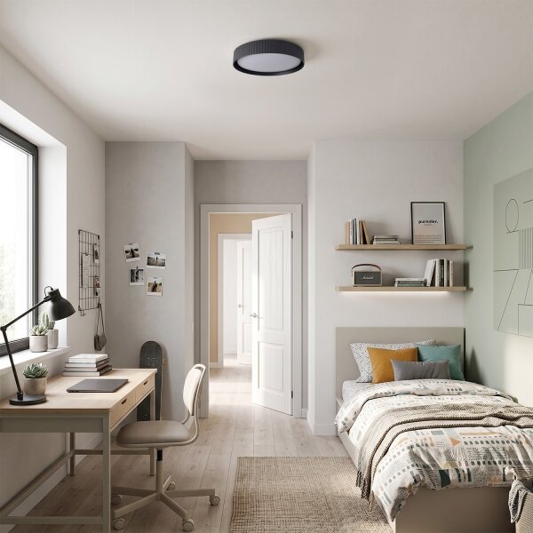 Brilagi - LED stmievateľné stropné svietidlo LUCIA LED/48W/230V pr. 41 cm čierne+diaľkové ovládanie