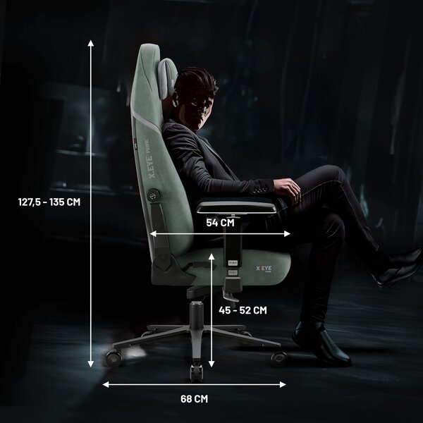 Herné kreslo Normal Size v zelený-čierny: Diablo X-Eye Prime Gothic Green