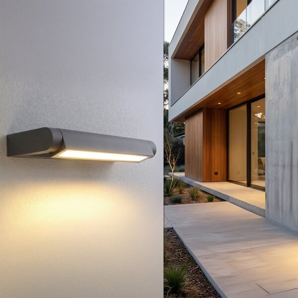 Brilagi -LED Vonkajšie nástenné svietidlo SALERNO LED/12W/230V 35,5 cm antracit IP65