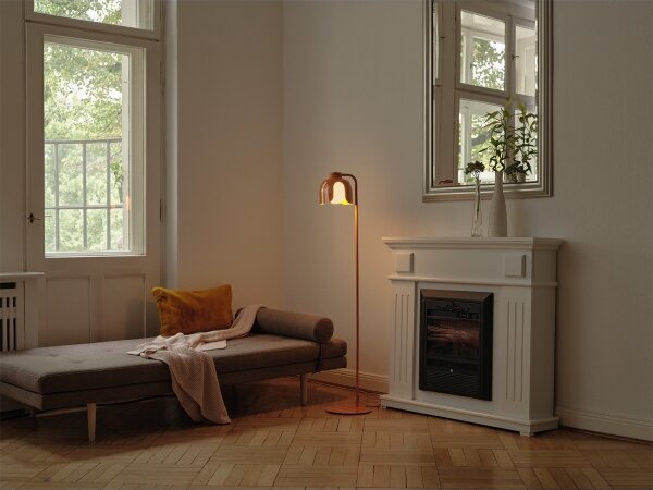 Osram - Stojacia lampa DECOR COROLLE 1xE27/15W/230V oranžová