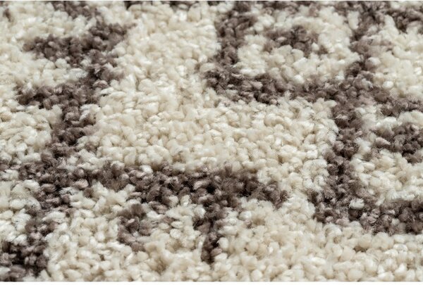 Dywany Łuszczów, Kusový koberec Berber Tanger B5940 cream and brown kruh, 120x120 (priemer) kruh, hnedá, obývacia izba