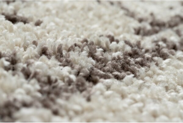 Dywany Łuszczów, Kusový koberec Berber Tanger B5940 cream and brown kruh, 120x120 (priemer) kruh, hnedá, obývacia izba