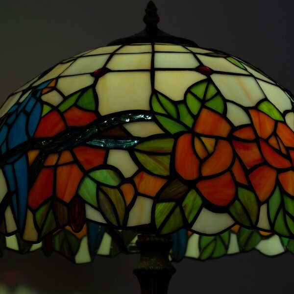 Brilagi - Tiffany vitrážná stolná lampa JUNGLE 2xE27/60W/230V